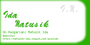 ida matusik business card